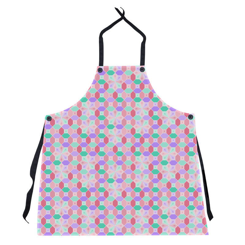 Bib Apron, Purple Pink/Green