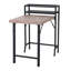 SUNJOY 3 Piece Patio Bistro Set LONDON with shelf, Patio Set with Folding Table & Chair and Storage Space, Garden Furniture Set for 2