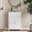 Armoire de rangement sur pied Red Barrel Studio® avec portes de tiroir et tablette réglable pour rangement gris-760717193