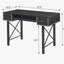 Bureau d'ordinateur noir avec plateau pour clavier