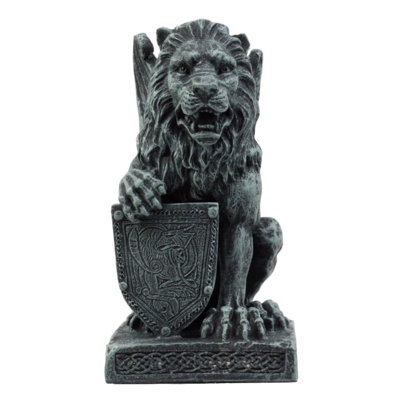 Figurine de gargouille sur cœur piédestal Tedesco