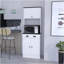 Garde-manger avec micro-ondes Pantry, blanc / noir