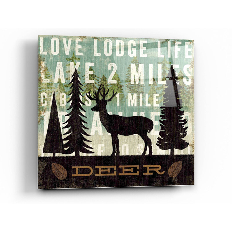 Art mural en verre Millwood Pines «Simple Living Deer» par Michael Mullan, H 24 po x l 24 po