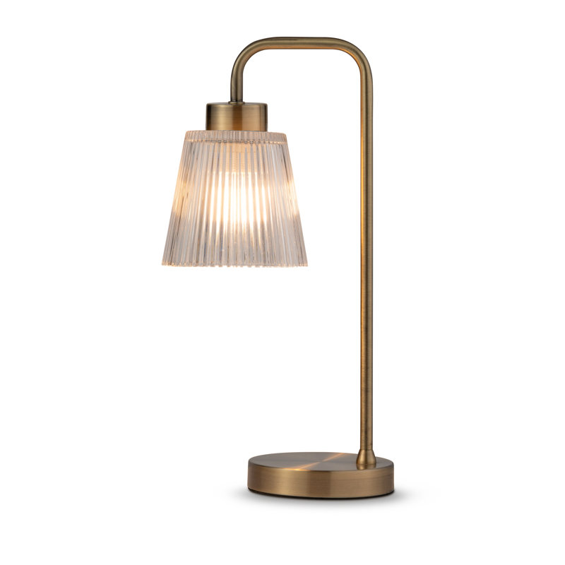 Aubriahna Metal Arched Lamp, Antique Brass, Gold