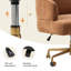 Chaise de bureau pivotante en chenille simple avec accoudoirs courbés Jacqueline-1521269028