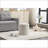 Ottoman Round Footrest Stool for Living Room, Bedroom, Sofa Side | Ivory | Velvet-2120248116