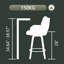 Swivel Upholstered Counter Stool with Solid Wood Frame-525380754