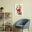«Whimsical Scorpio Girl Whimsical Abstract Contemporary Flower Portrait», reproduction d'art mural-129970211