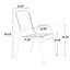 Ensemble 5 pièces de chaises d'extérieur en plastique et table en acier-1325860720