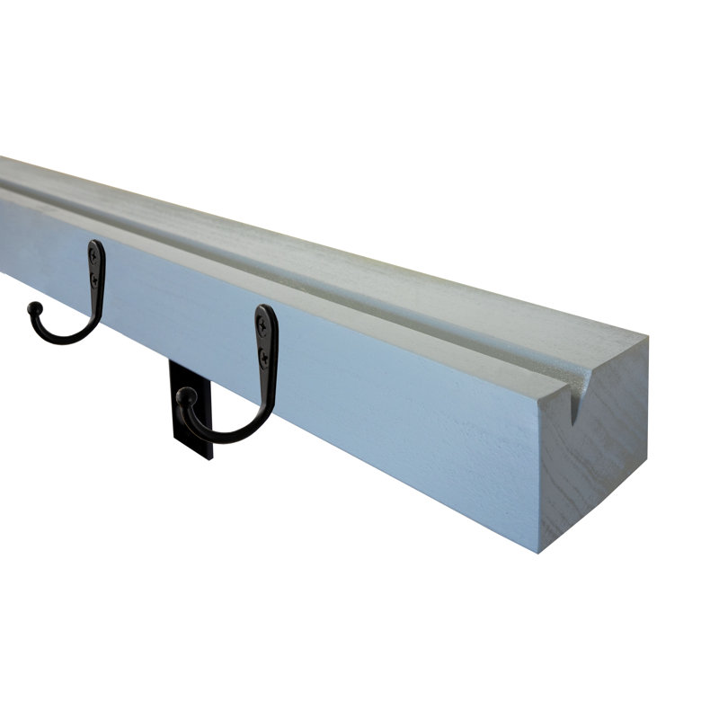 Rayne Plate Display Shelves With Hooks, 30/3/2, Gray