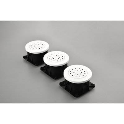 Douche carrée à massage massant carré - installation dissimulée, 3 pièces blanches, jets de massage pour spa en ABS, fabrication