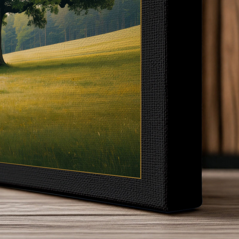 Solitary Oak Scandinavian - Wrapped Canvas, Black Border, 30x20 - 76.2 x 50.8 cm