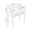 Bureau de direction rectangulaire blanc en bois massif avec tiroirs-477086344-477086341