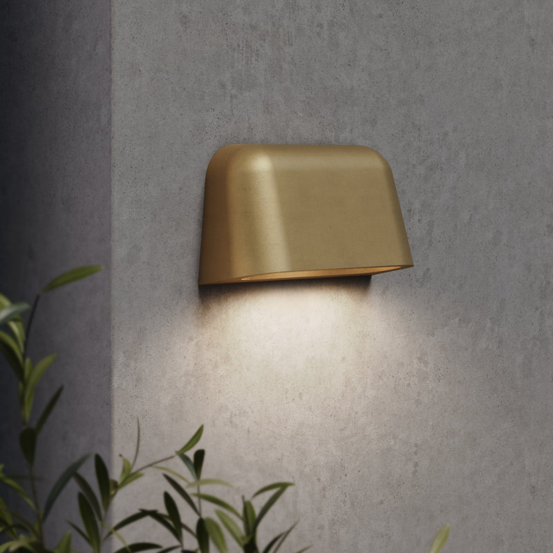 Mast Twin 2 - Light Outdoor Flush Mount, Antique Brass