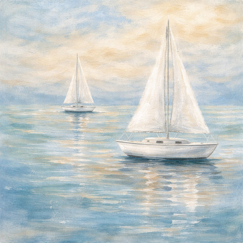 «Harbor Breeze», art mural sur toile tendue, L 40 po x H 30 po x P 1,5 po