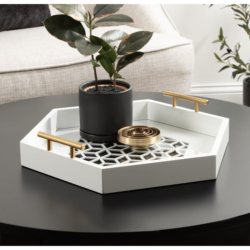 Plateau Yesika, H 3,22 po x l 15,6 po x P 18 po, Blanc
