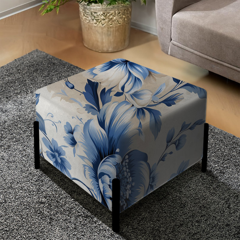 Motif victorien classique néo-classique bleu cobalt