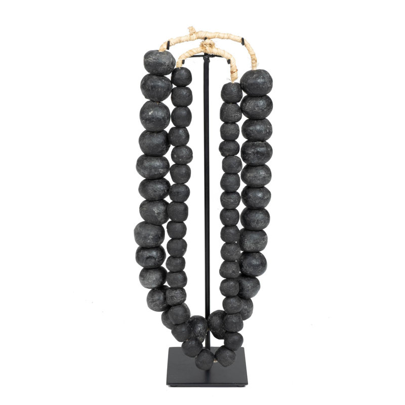 Glass Beads (Loose), Black, 14.5" H x 5.5" W x 1.5" D