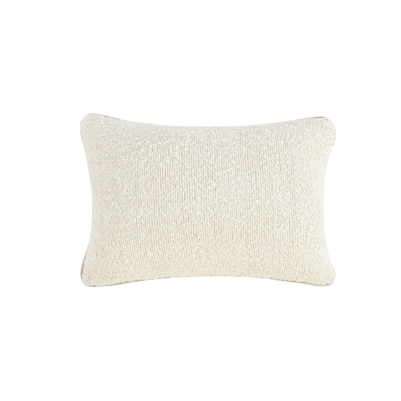 Sava Pillow Cover & Insert, Ivory, Rectangular