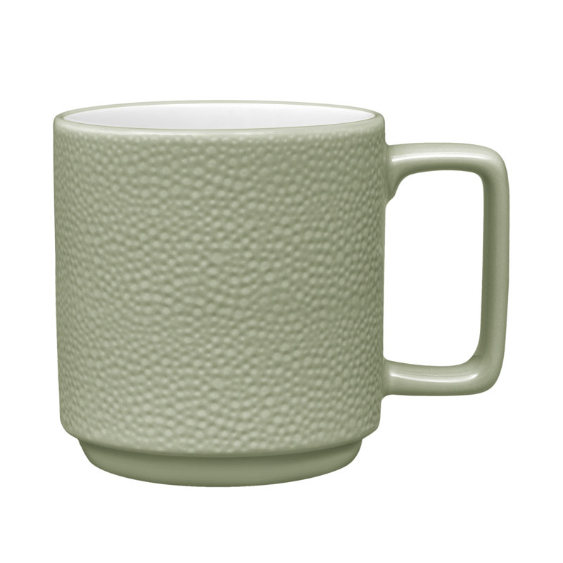 Sage Ceramic Microwave Safe 16 Oz Mugs, Set of 4