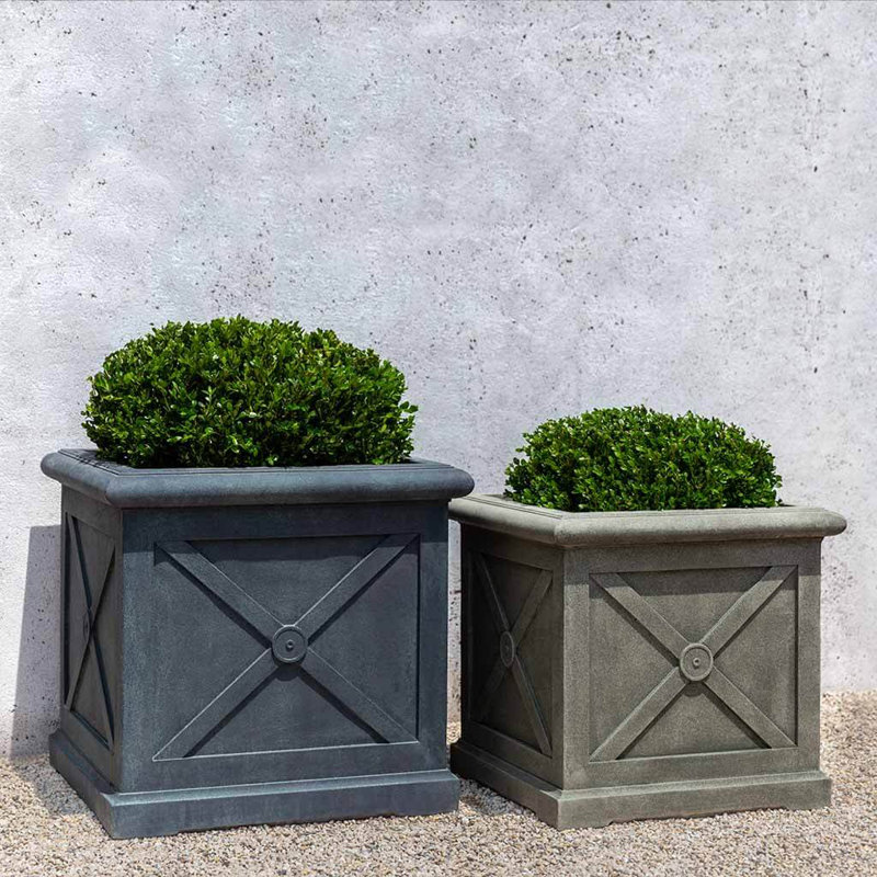 Montparnasse Handmade Planter, Nero Nuovo, 24.5" H x 25.75" W x 25.75" D
