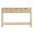 Rattan Console Table with 3 Storage Drawers and Sliding Door