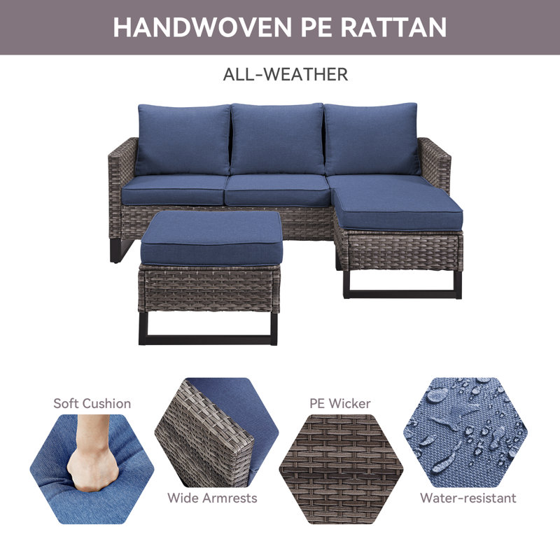 74 po de largeur, Bleu marine, gris