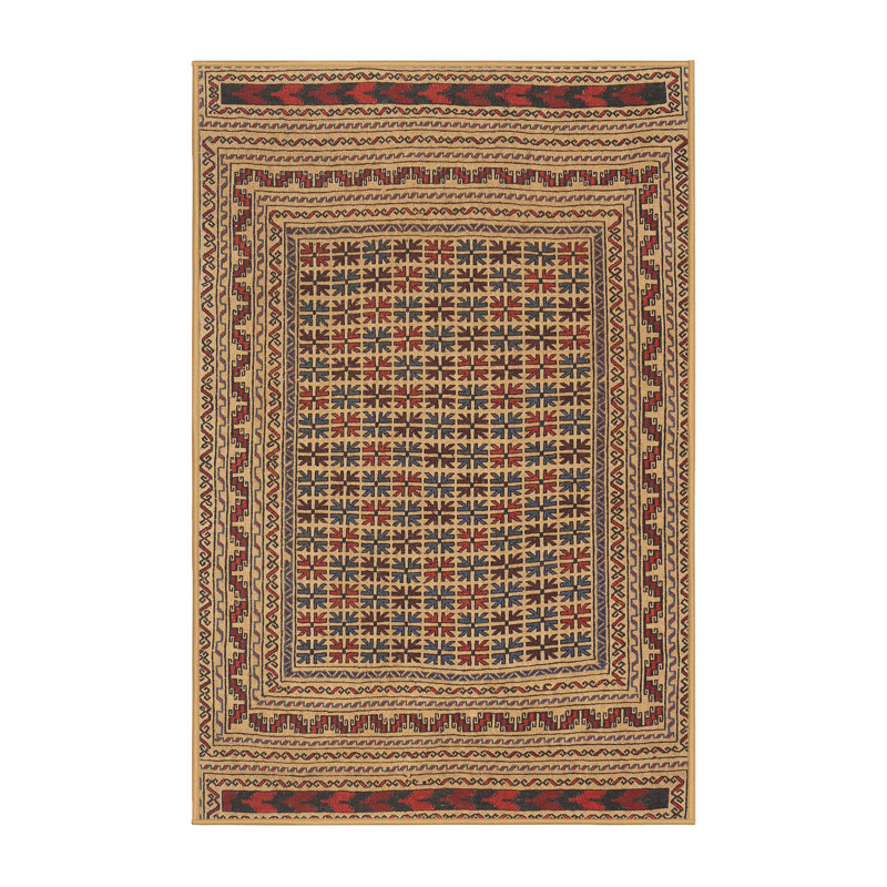 Tapis brun Southwestern, Rectangle 7 pi x 9 pi