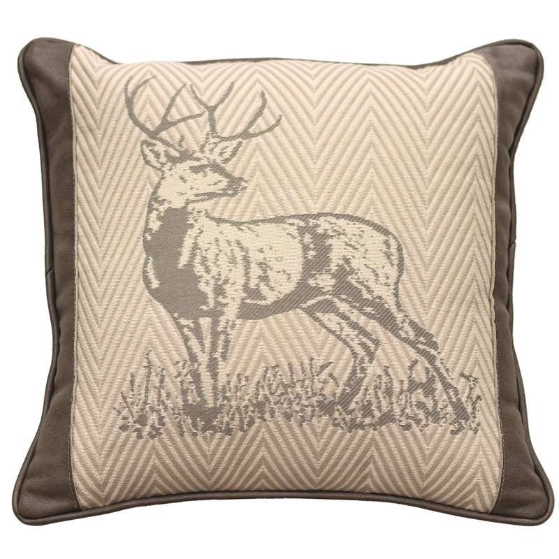 Wooded River Prince Leather Pillow (18"x18")