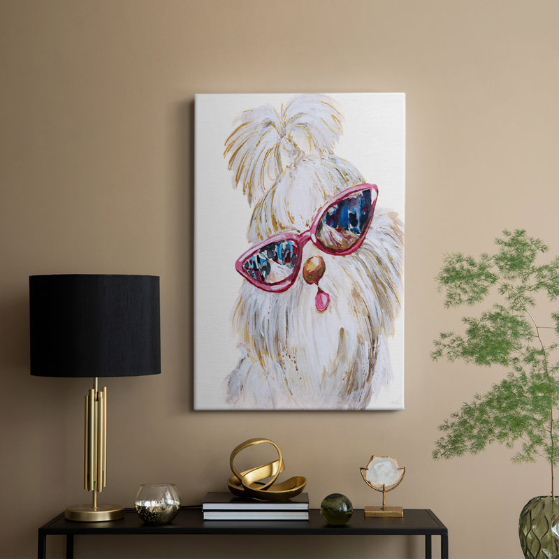 Shi Tzu Shades - Cavas enveloppés de galerie, H 60 po x l 40 po