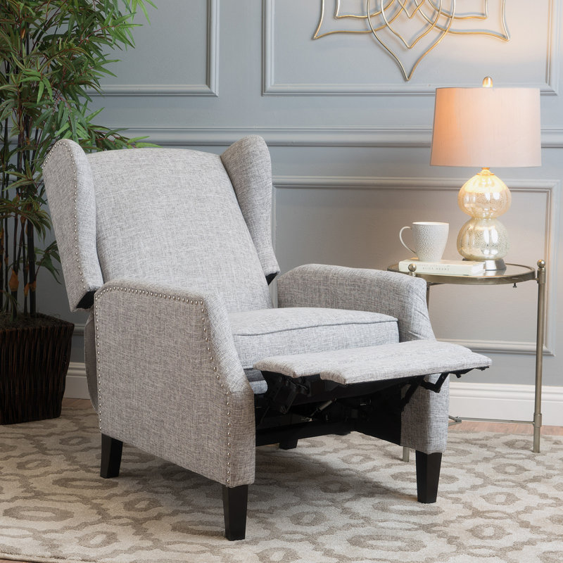 Fauteuil inclinable, Tissu gris pâle