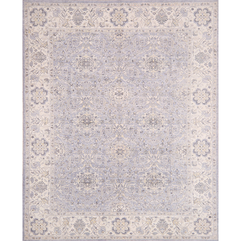 Wool Oriental Area Rug in Ivory