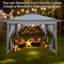 12x12 Outdoor Pop Up Canopy with Mosquito Netting Patio Tent-98929123