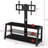 Height - Adjustable, Black Tempered Glass, Storage Stand, 32" 65" Tvs, 3 Tier Shelves, Swivel Function, 180 Lbs Load, Charging, Wire Management Tier, Tv Swivel, Adjustment, Capacity,-1494821952