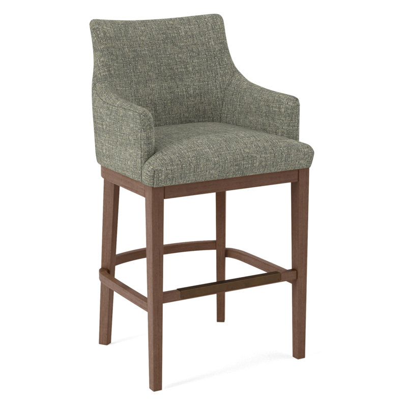 Upholstered Stool, 61558-61, English Saddle