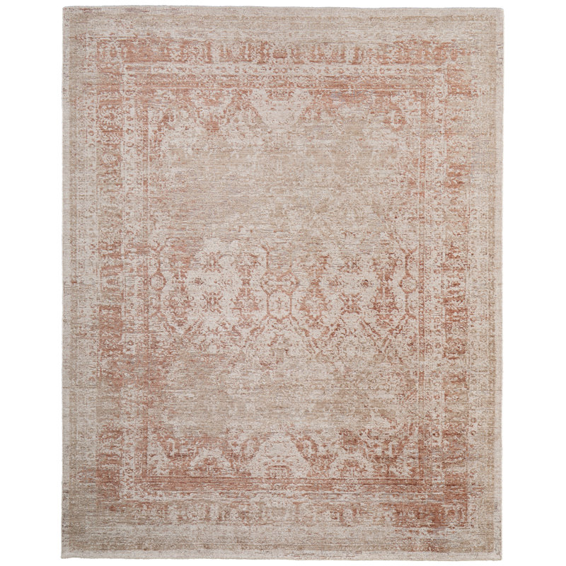 Loralai Traditional Oriental Tan Area Rug, Square 1'6"
