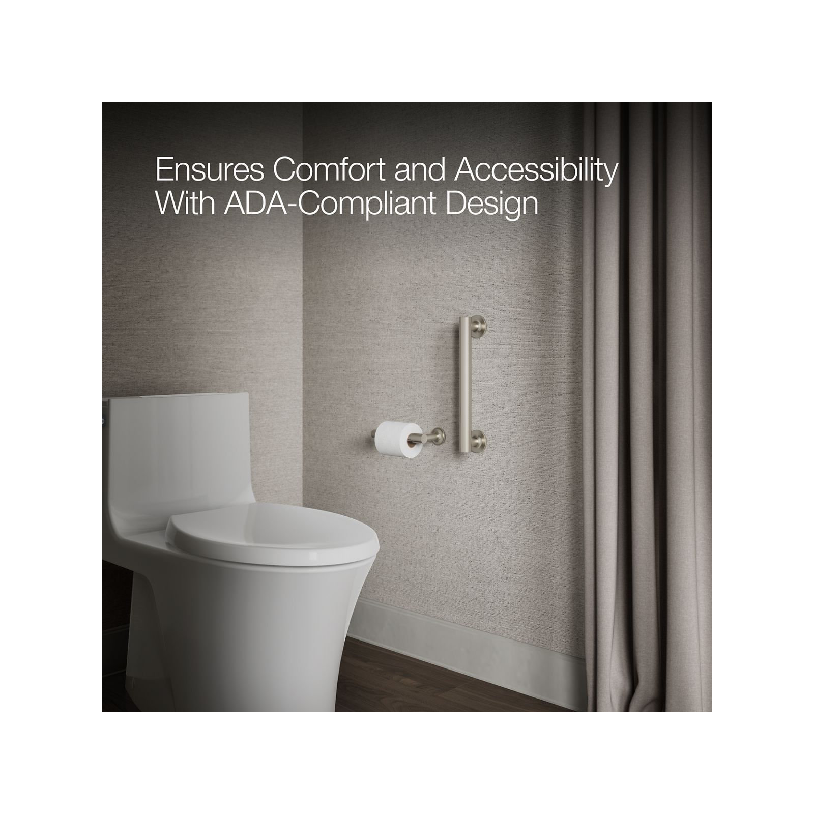 Purist Grab Bar, Brushed Stainless, 12"W