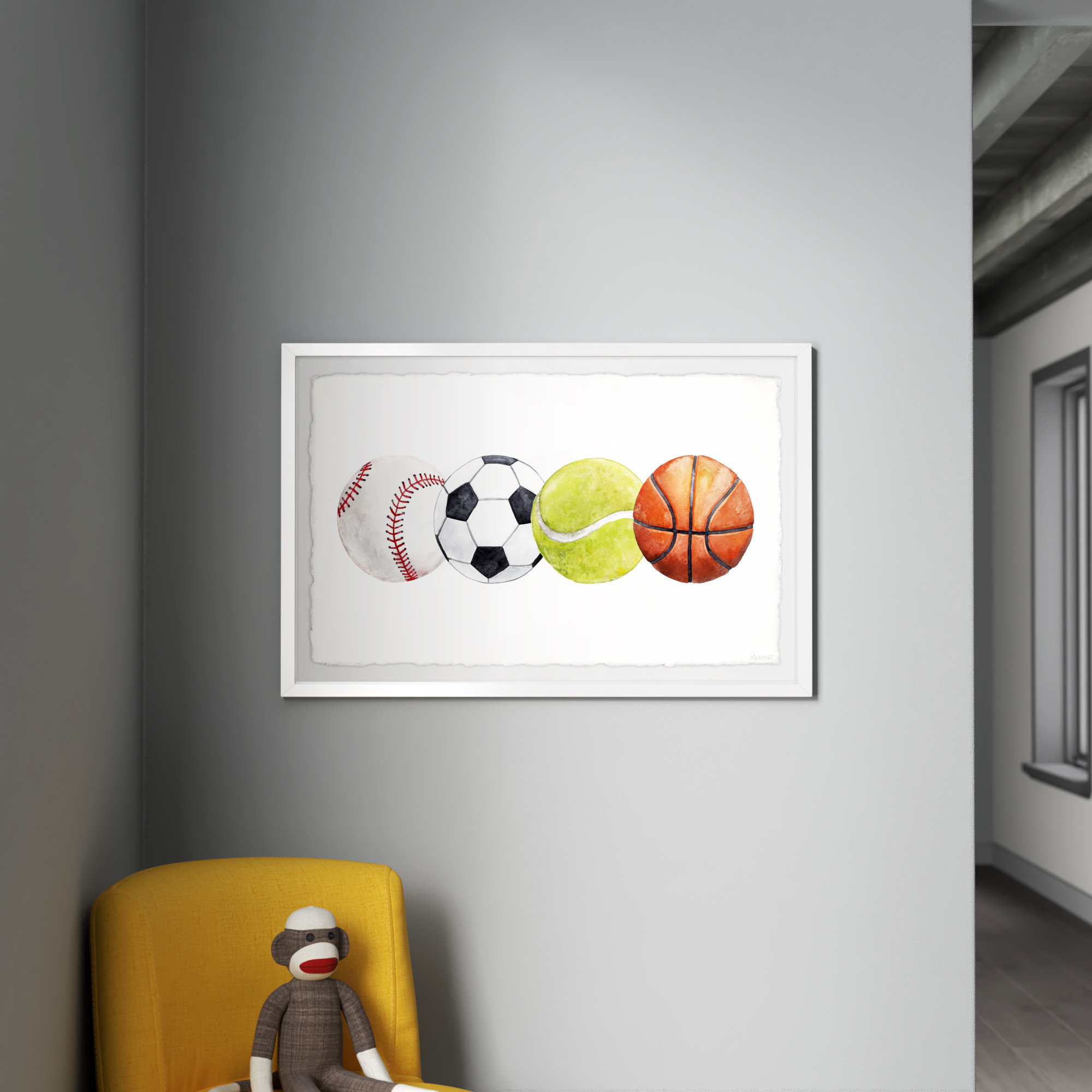 sports framed art