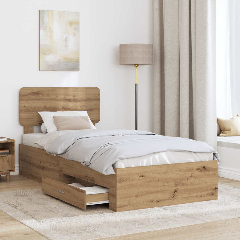 Bed, 100 x 200cm, Artisan Oak