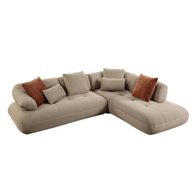 Canapé modulaire avec repose-pieds Carrick BEIGE SANDWICH