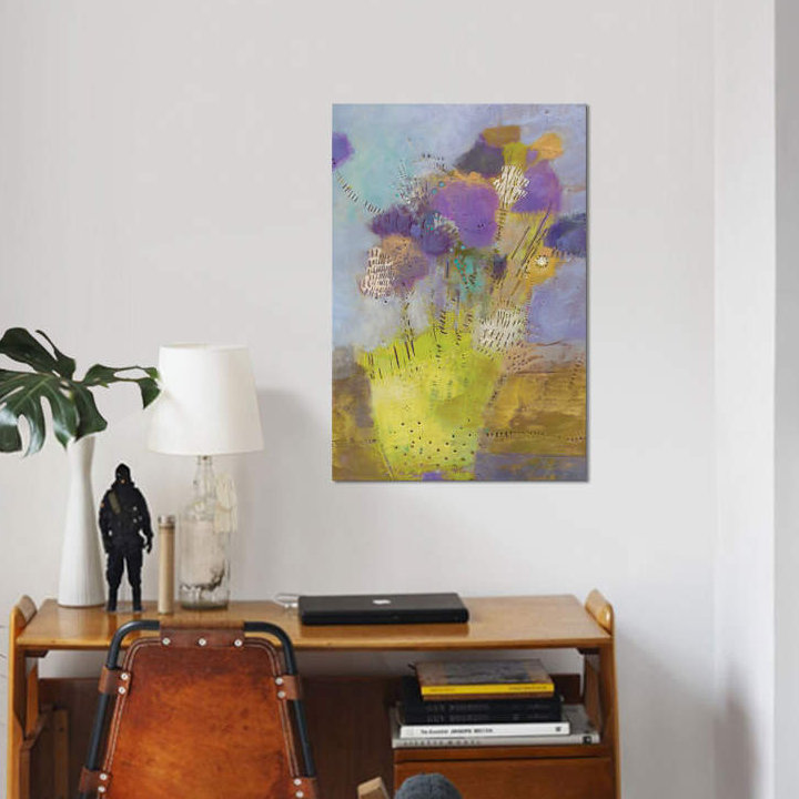 Reproduction de giclée sur toile tendue "Blume I" par Sue Jachimiec, H 12 po x l 8 po x P 0,75 po, Toile tendue, Pas de tapis