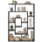 59" H Geometric Bookcase 4 Tier S-Shaped Room Divider Bookshelf-108772511