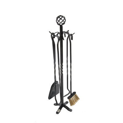 Dominic Iron Fireplace Tool Set Tool Stand