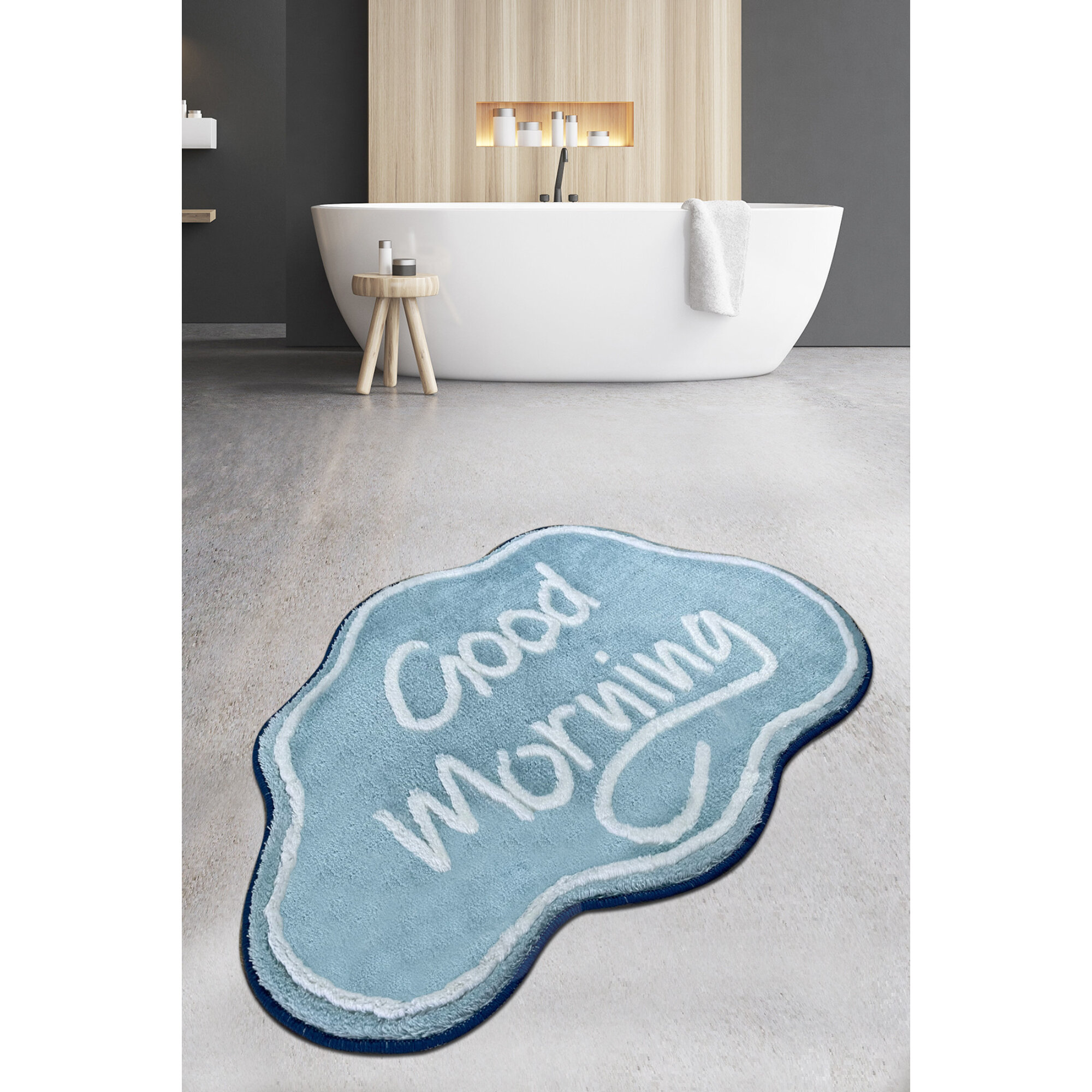 Bless international Bath Rug with Non-Slip Backing