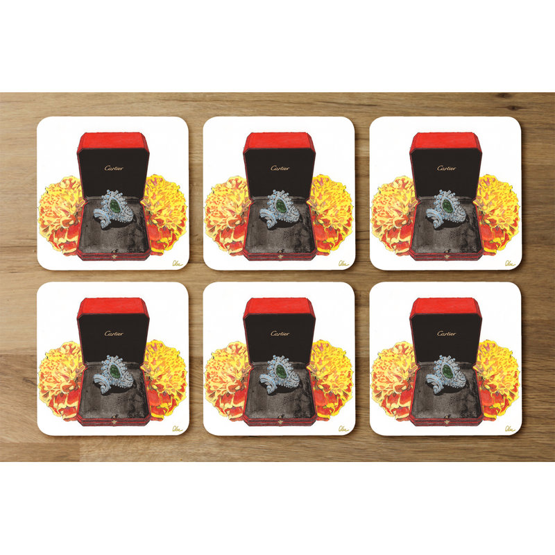 Square 6 Piece Coaster Set
