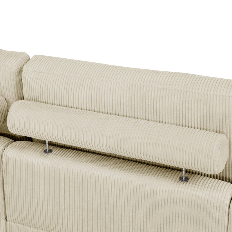 4-Pieces Modular Sofa Bed, Cream