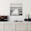 «Coastal Calm Days I Bw Crop» avec des nuages noirs et blancs