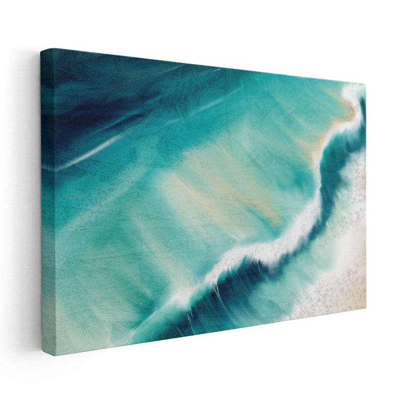Ariel océan - reproduction d'art sur toile, H 24 po x l 36 po