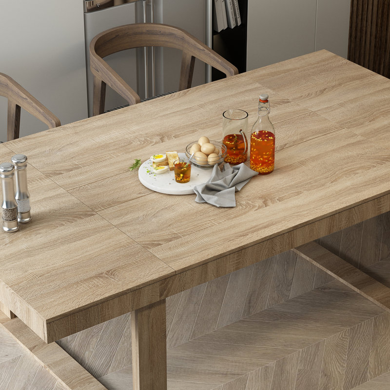 86.6'' Rectangle Conference Table, Brown