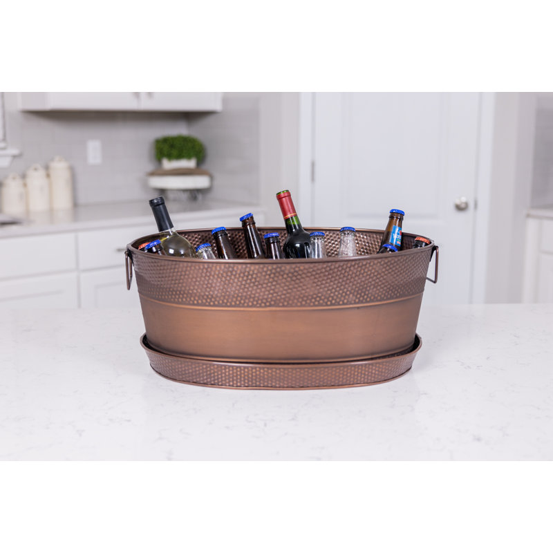 Laquinthia Beverage Tub & Tray, Antique Copper
